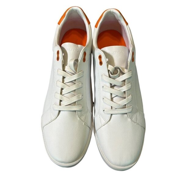 Nautical Other - Nautica Men's Scuttle Low-Top White and Orange Sneakers Size 13
